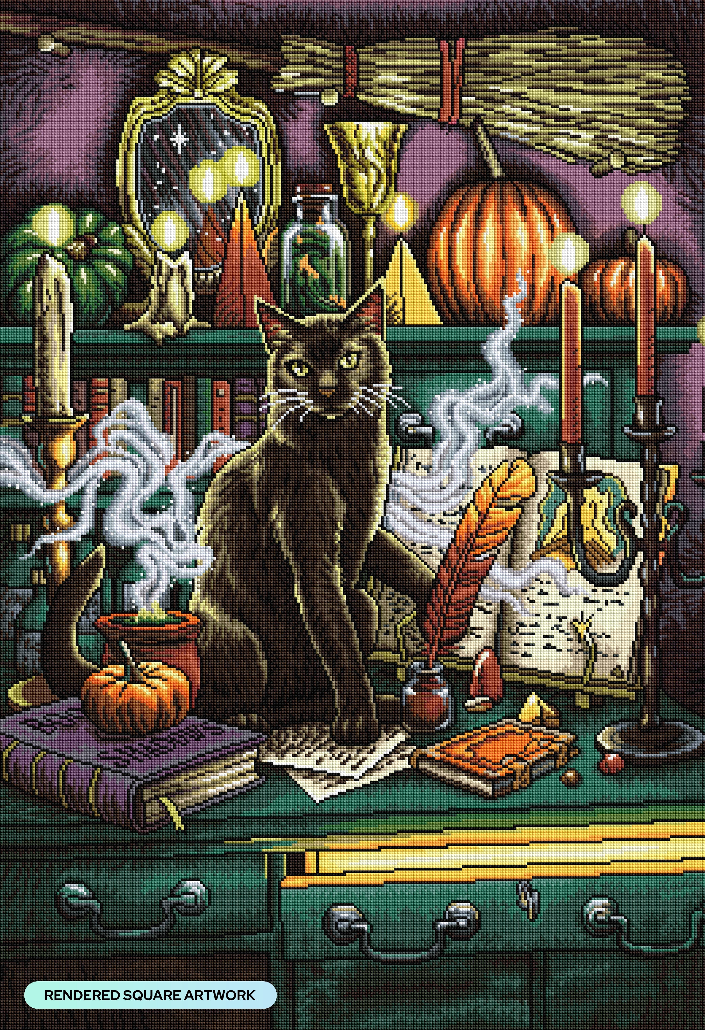 mana　ダイヤモンドアートクラブ　Crafty　Cat mana ダイヤモンドアートクラブ Crafty Cat Cat Art Diamond Painting