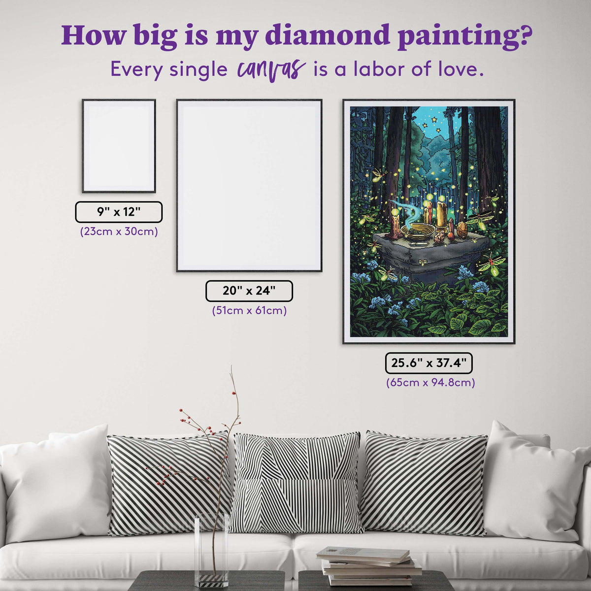 Diamond Painting Everyday Witch's Familiars - The Firefly 25.6" x 37.4" (65cm x 94.8cm) / Square with 90 Colors including 2 ABs and 4 Fairy Dust Diamonds / 99,441