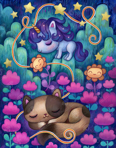 Diamond Painting Everything is Fine 22" x 28" (55.6cm x 70.7cm) / Round with 62 Colors including 2 ABs and 7 Fairy Dust Diamonds / 51,914