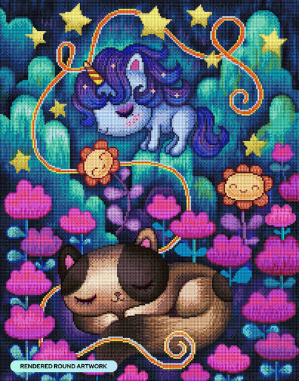 Diamond Painting Everything is Fine 22" x 28" (55.6cm x 70.7cm) / Round with 62 Colors including 2 ABs and 7 Fairy Dust Diamonds / 51,914