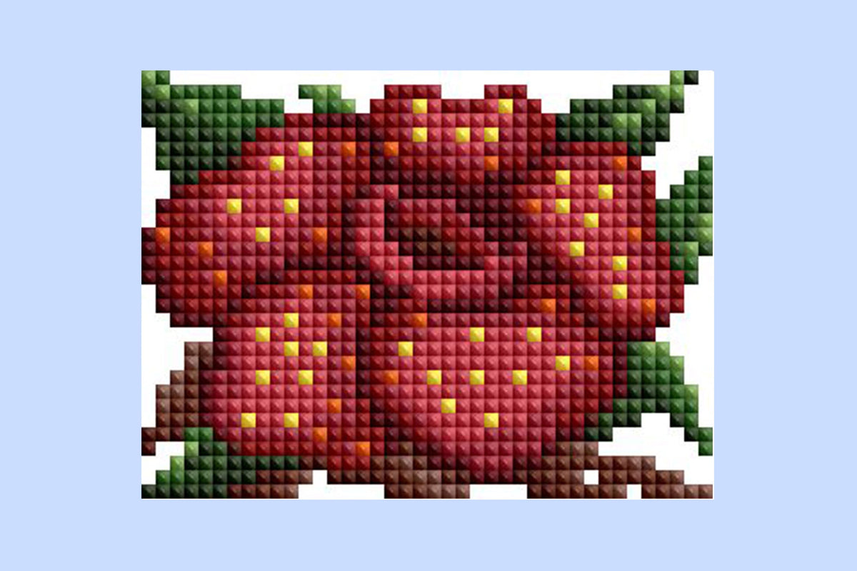 Diamond Painting Exotic Flower Set 3x4"(7.6cm"x10.2cm) / Square With 23 Colors Including 1 AB and 21 Fairy Dust Diamonds / 4,823