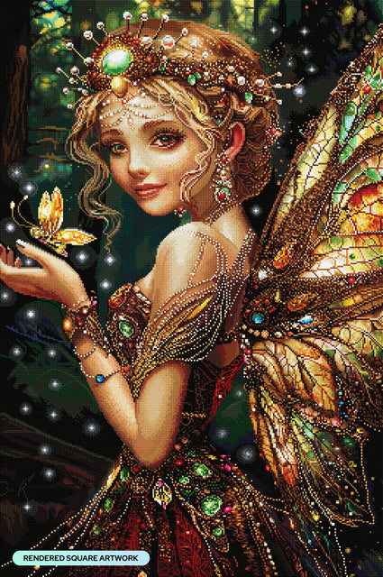 Diamond Painting Fairy Storyteller 25.6" x 38.6" (65cm x 97.8cm) / Square With 87 Colors Including 3 ABs and 1 Iridescent Diamond and 1 Special Diamond and 5 Fairy Dust Diamonds / 102,573