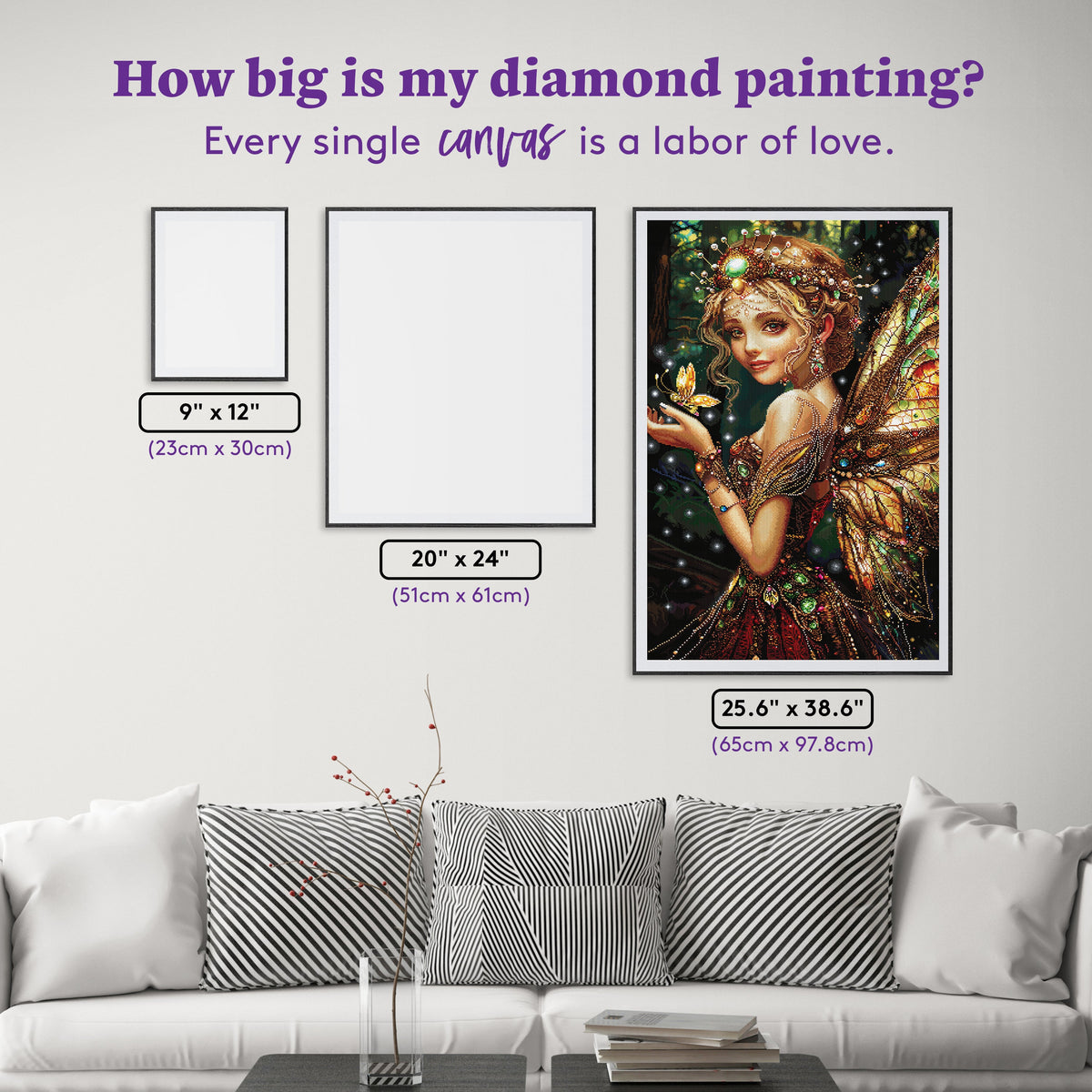 Diamond Painting Fairy Storyteller 25.6" x 38.6" (65cm x 97.8cm) / Square With 87 Colors Including 3 ABs and 1 Iridescent Diamond and 1 Special Diamond and 5 Fairy Dust Diamonds / 102,573