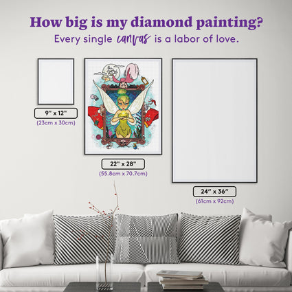 Diamond Painting Faith, Trust, and Pixie Dust 22" x 28" (55.8cm x 70.7cm) / Square with 66 Colors including 3 ABs and 4 Fairy Dust Diamonds / 63,616