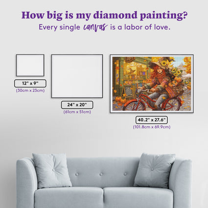 Diamond Painting Fall for the Witch 40.2" x 27.6" (101.8cm x 69.9cm) / Square With 99 Colors Including 3 ABs and 4 Fairy Dust Diamonds / 114,929
