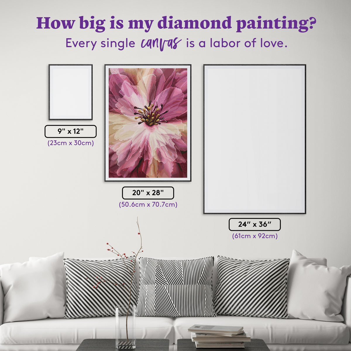 Diamond Painting Fall Into Beauty 20" x 28" (50.6cm x 70.7cm) / Round with 68 Colors including 3 ABs and 3 Fairy Dust Diamonds / 47,288