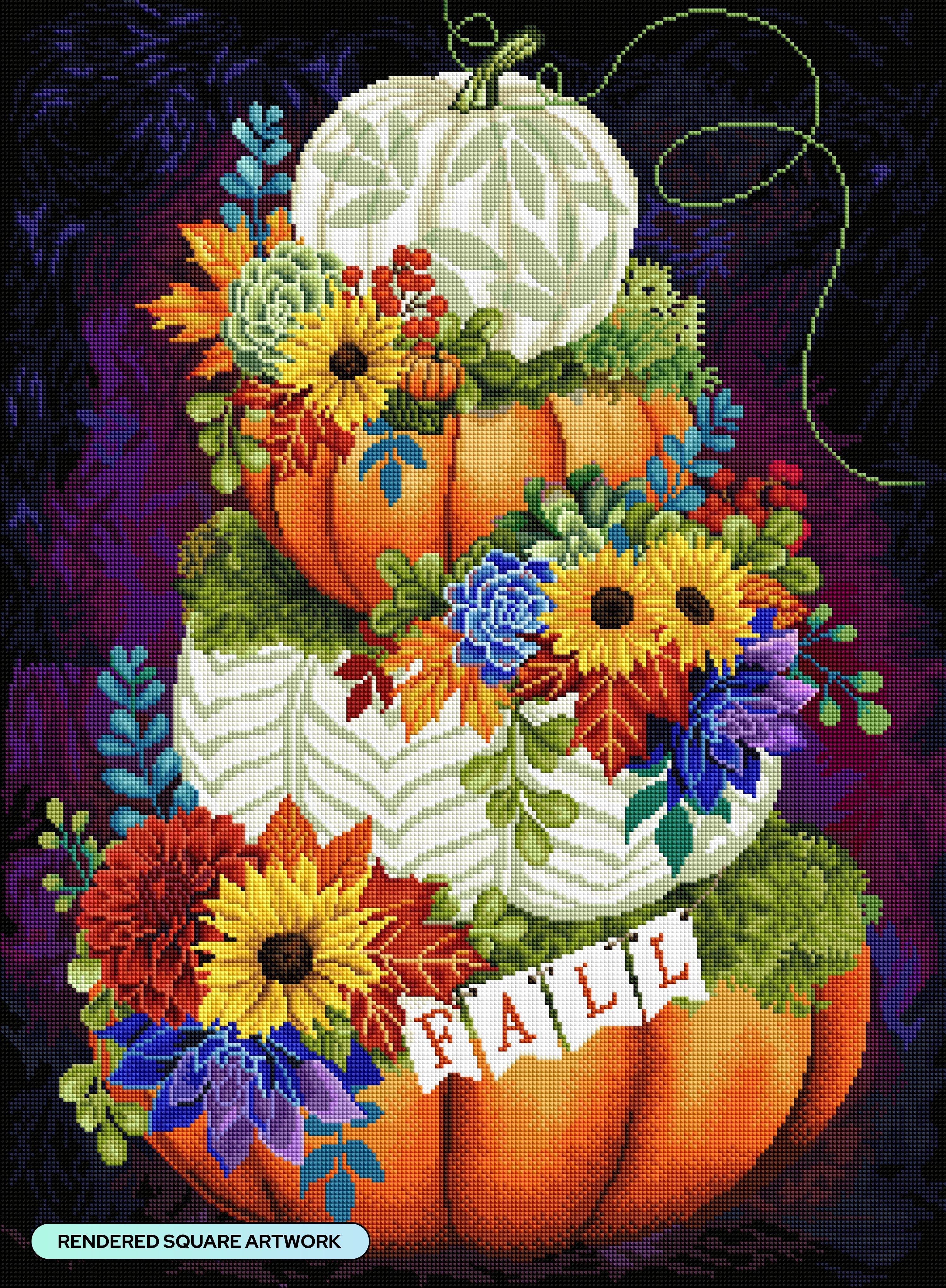 Fall Pumpkin Stack – Diamond Art Club