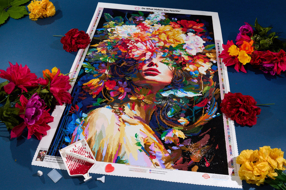 Diamond Painting Falling in Love 22" x 33" (55.8cm x 83.6cm) / Square with 99 Colors including 4 ABs and 2 Fairy Dust Diamonds / 75,264