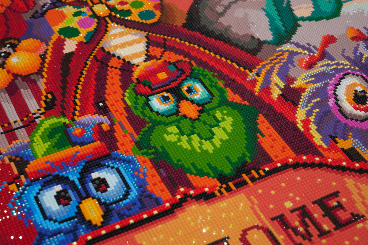 Diamond Painting Family Circus 27.6" x 36.6" (70cm x 93cm) / Square with 64 Colors including 5 ABs / 102,213