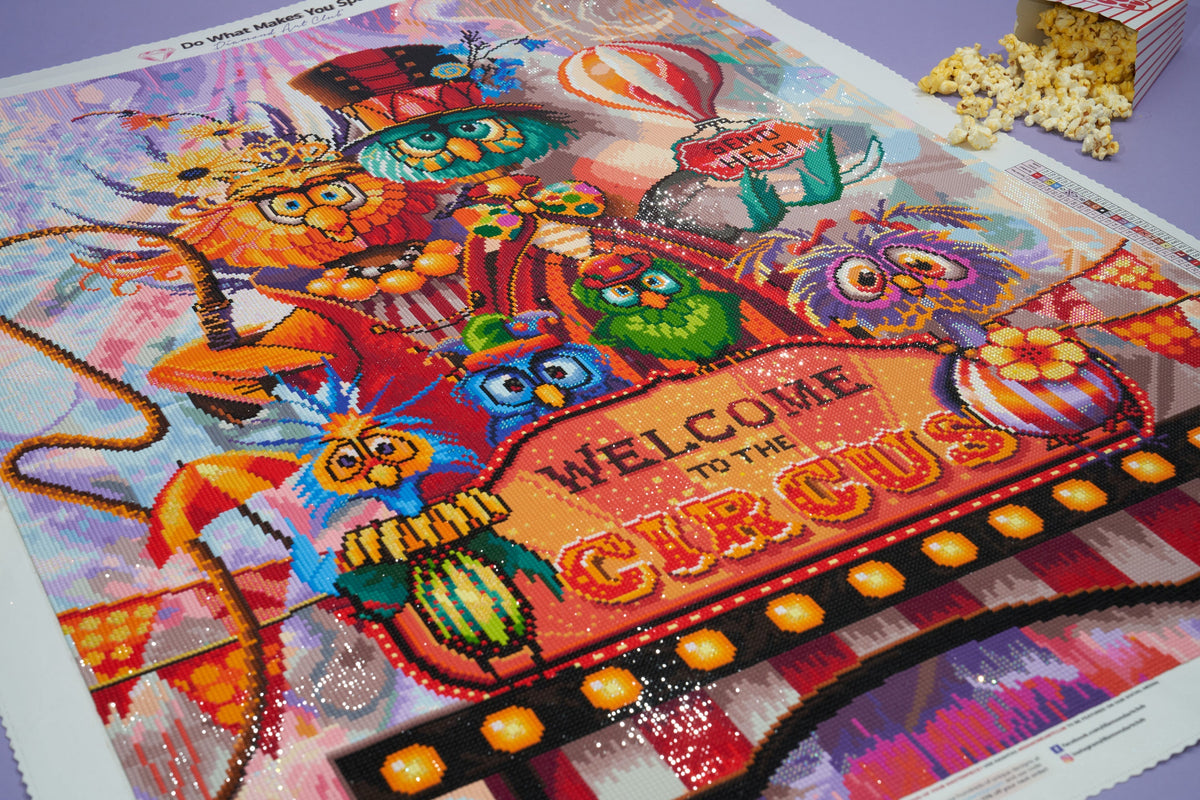 Diamond Painting Family Circus 27.6" x 36.6" (70cm x 93cm) / Square with 64 Colors including 5 ABs / 102,213