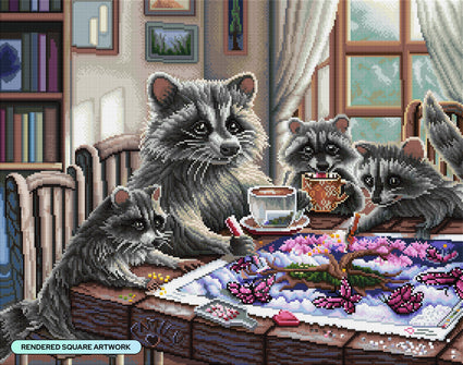 Diamond Painting Family Time 28" x 22" (70.7cm x 55.8cm) / Square with 69 Colors including 3 ABs and 5 Fairy Dust Diamonds / 63,616