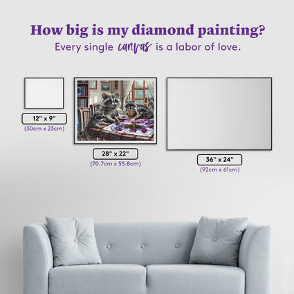 Diamond Painting Family Time 28" x 22" (70.7cm x 55.8cm) / Square with 69 Colors including 3 ABs and 5 Fairy Dust Diamonds / 63,616