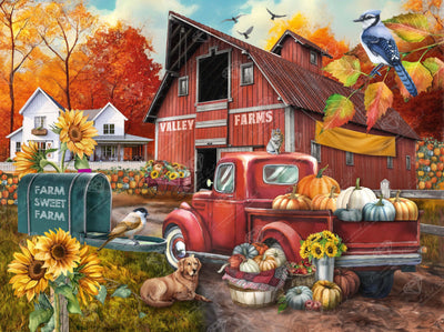 Diamond Painting Farm Sweet Farm 34.3" x 25.6" (86.9cm x 65cm) / Square With 89 Colors Including 1 AB and 3 Fairy Dust Diamonds / 91,089