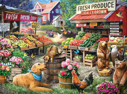 Diamond Painting Farmstand 37" x 27.6" (93.8cm x 69.9cm) / Square with 93 Colors including 3 ABs and 5 Fairy Dust Diamonds / 105,937