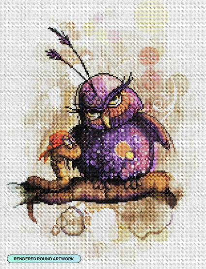 Diamond Painting Faye 17" x 22" (42.7cm x 55.6cm) / Round with 58 Colors including 4 Fairy Dust Diamonds / 31,310