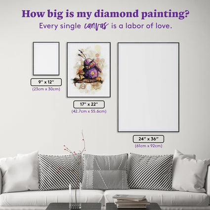 Diamond Painting Faye 17" x 22" (42.7cm x 55.6cm) / Round with 58 Colors including 4 Fairy Dust Diamonds / 31,310