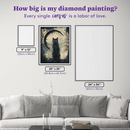 Diamond Painting Fearless Familiar 20" x 25" (50.8cm x 63.7cm) / Square with 32 Colors including 3 AB Diamonds and 1 Fairy Dust Diamonds / 52,224