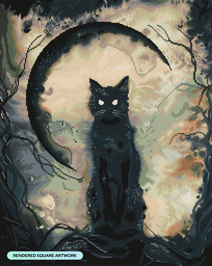 Diamond Painting Fearless Familiar 20" x 25" (50.8cm x 63.7cm) / Square with 32 Colors including 3 AB Diamonds and 1 Fairy Dust Diamonds / 52,224