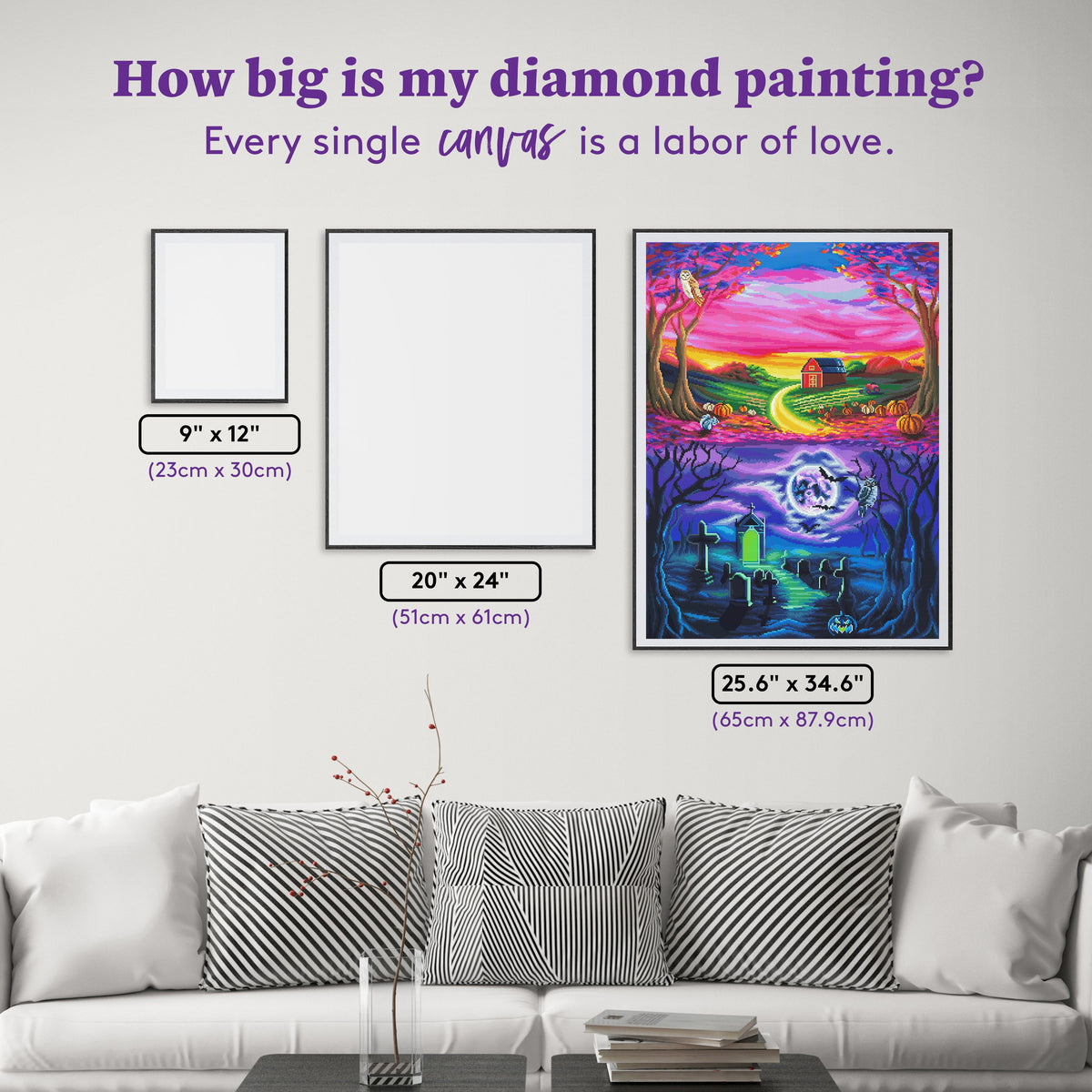 Diamond Painting Feelings of Fall 25.6" x 34.6" (65cm x 87.9cm) / Square with 56 Colors including 3 ABs and 5 Fairy Dust Diamonds / 92,133