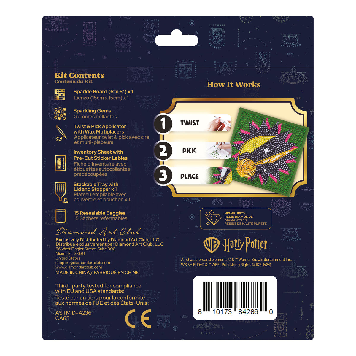 Diamond Painting Find Your Magic - Easy Gem™ Sparkle Boards 6" x 6" (15cm x 15cm) / Round with 4 Colors including 4 Iridescent Diamonds / 831