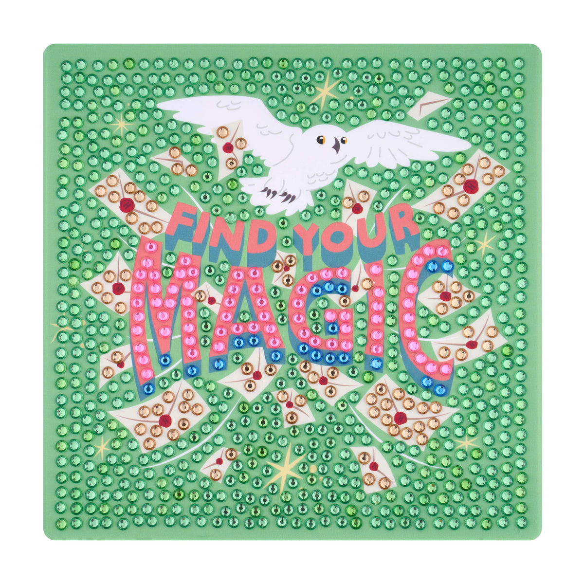 Diamond Painting Find Your Magic - Easy Gem™ Sparkle Boards 6" x 6" (15cm x 15cm) / Round with 4 Colors including 4 Iridescent Diamonds / 831