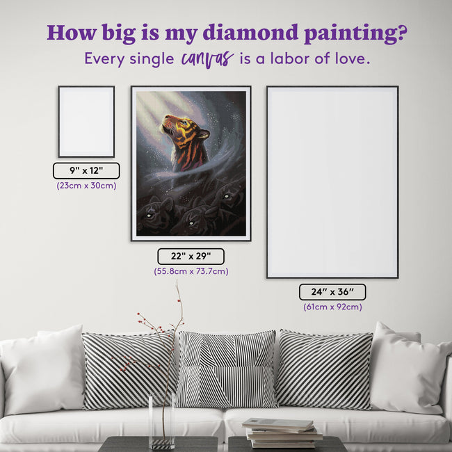Diamond Painting Finding Myself 22" x 29" (55.8cm x 73.7cm) / Round with 47 Colors Including 3 ABs and 3 Fairy Dust Diamonds / 52,337