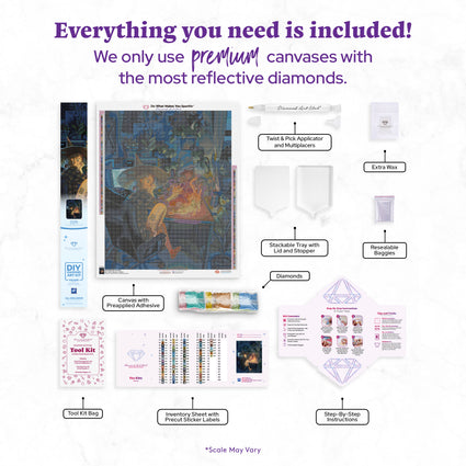 Diamond Painting Fire Kitty 23.6" x 29.5" (60cm x 74.9cm) / Square With 75 Colors Including 4 Fairy Dust Diamonds / 72,541