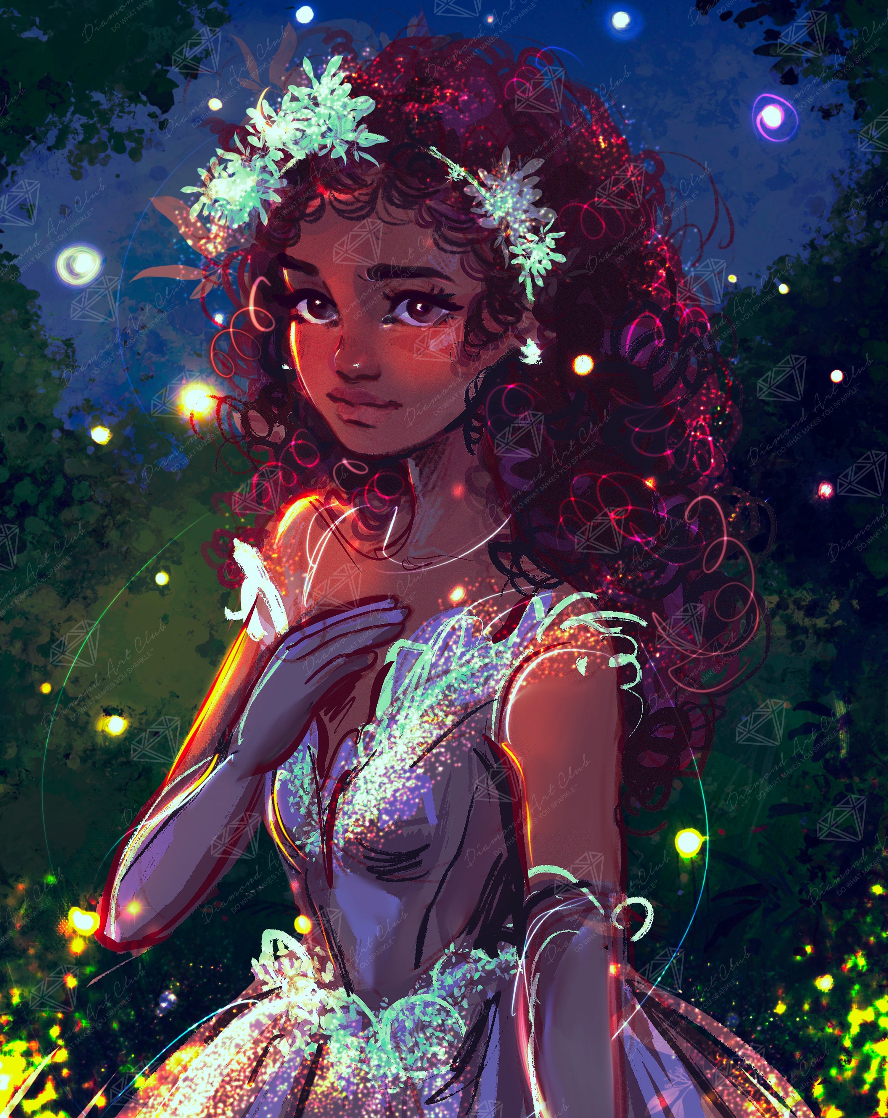 DACダイヤモンドアートキット「Flight of the Fireflies」 Firefly – Diamond Art Club