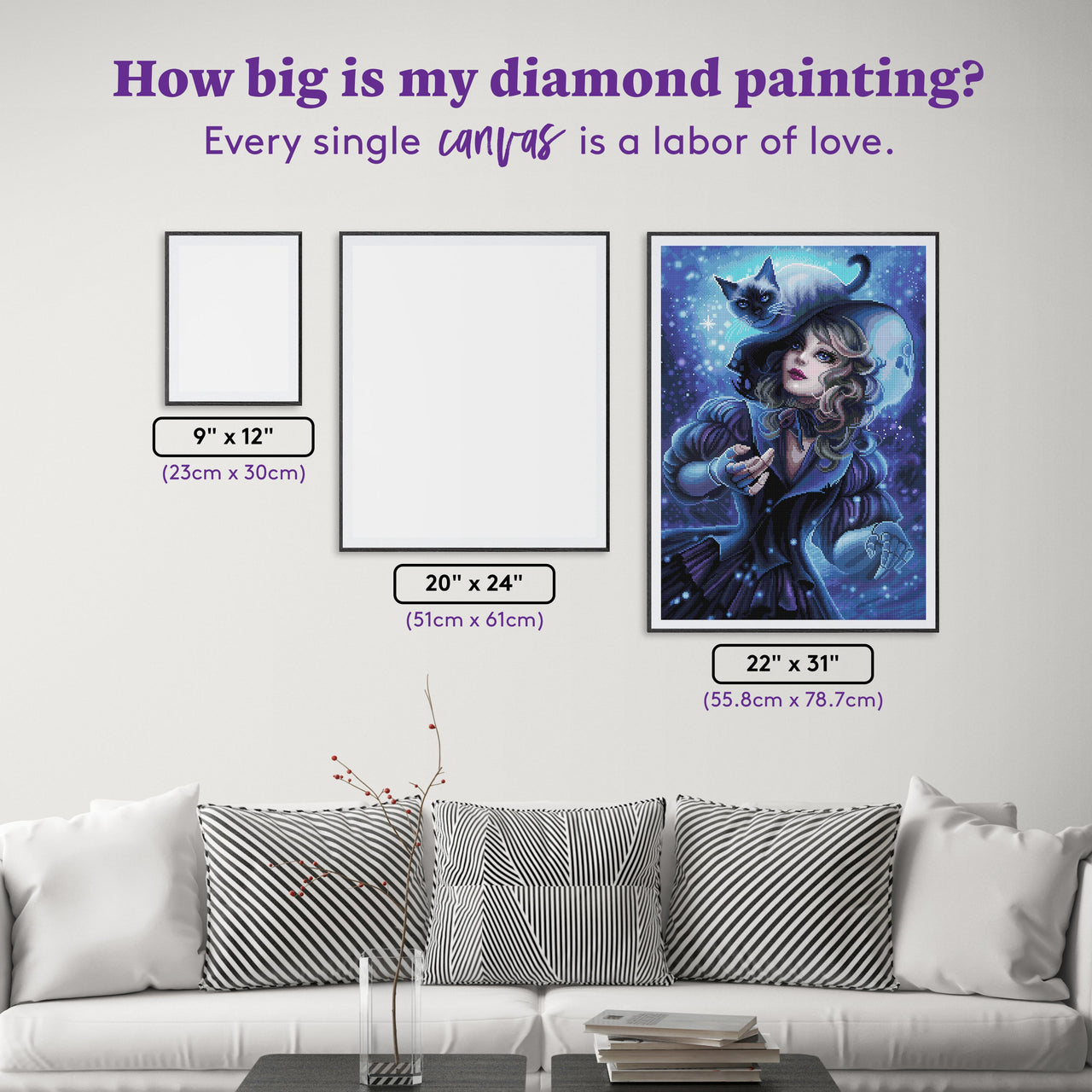 Diamond Painting First Star 22" x 31" (55.8cm x 78.7cm) / Round with 59 Colors including 2 ABs and 3 Fairy Dust Diamonds / 55,919