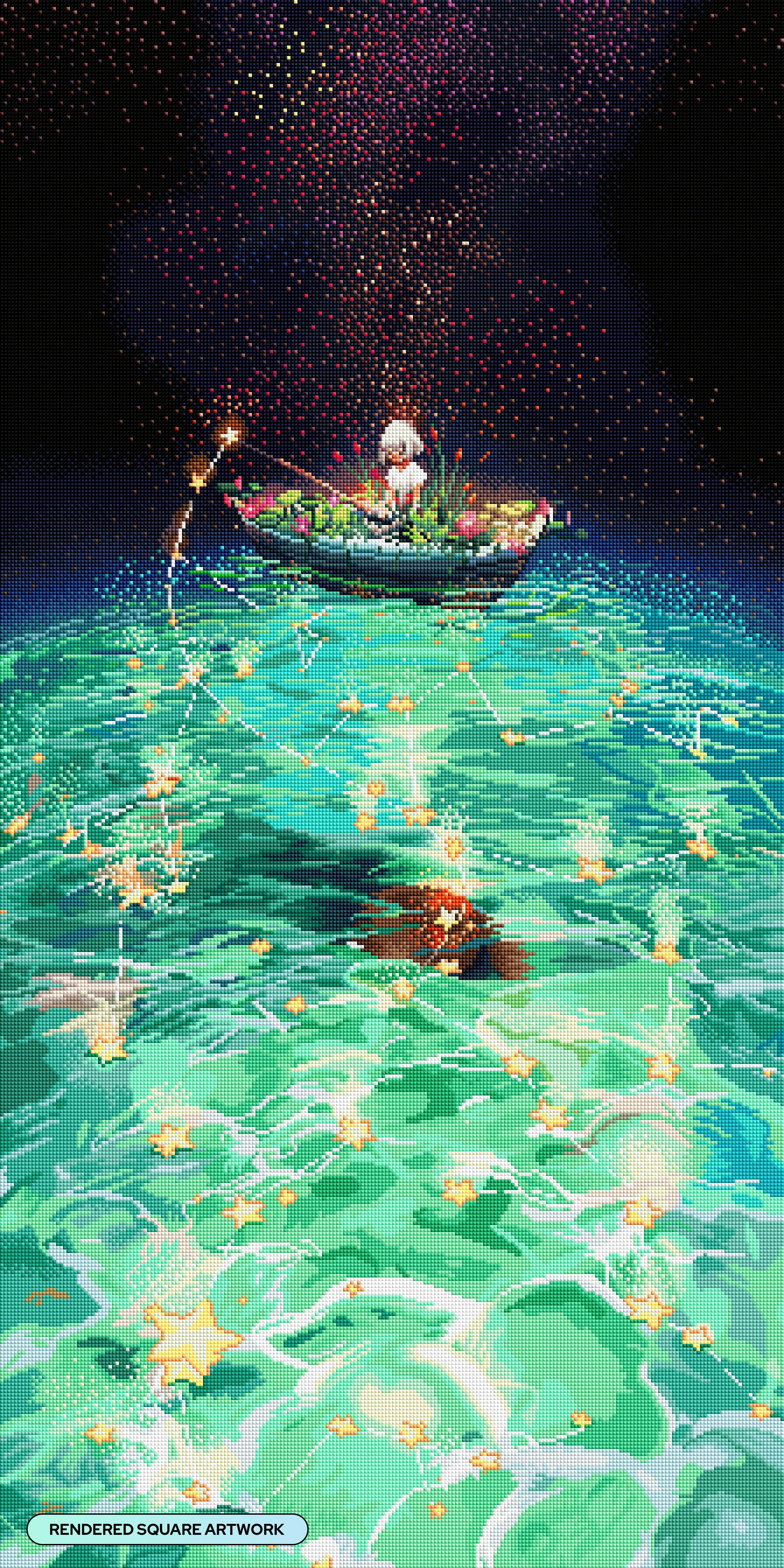 【廃盤】ダイヤモンドアートクラブ　Fishing Stars Fishing Stars – Diamond Art Club