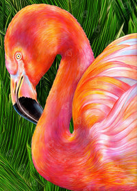 Diamond Painting Flamingo 20" x 28" (50.8cm x 70.7cm) / Square With 59 Colors Including 4 ABs / 57,936