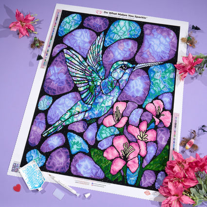 Diamond Painting Fleeting 22" x 29" (55.6cm x 73.7cm) / Round with 47 Colors including 3 ABs and 1 Iridescent Diamond and 4 Fairy Dust Diamonds / 54,136