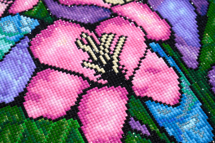 Diamond Painting Fleeting 22" x 29" (55.6cm x 73.7cm) / Round with 47 Colors including 3 ABs and 1 Iridescent Diamond and 4 Fairy Dust Diamonds / 54,136