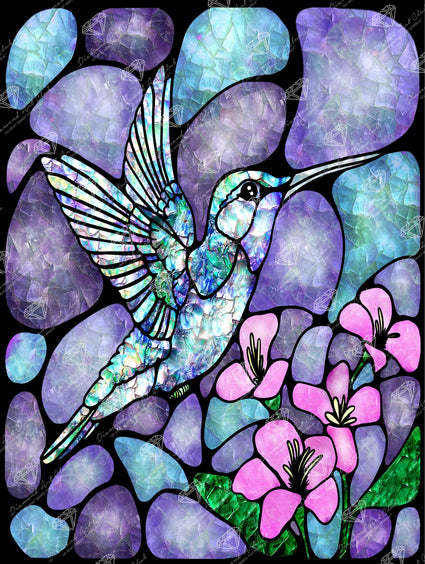 Diamond Painting Fleeting 22" x 29" (55.6cm x 73.7cm) / Round with 47 Colors including 3 ABs and 1 Iridescent Diamond and 4 Fairy Dust Diamonds / 54,136