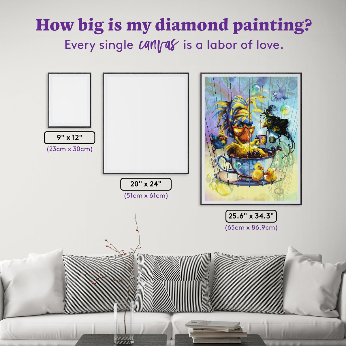 Diamond Painting FLO 25.6" x 34.3" (65cm x 86.9cm) / Square with 89 Colors including 4 ABs and 3 Fairy Dust Diamonds / 91,089