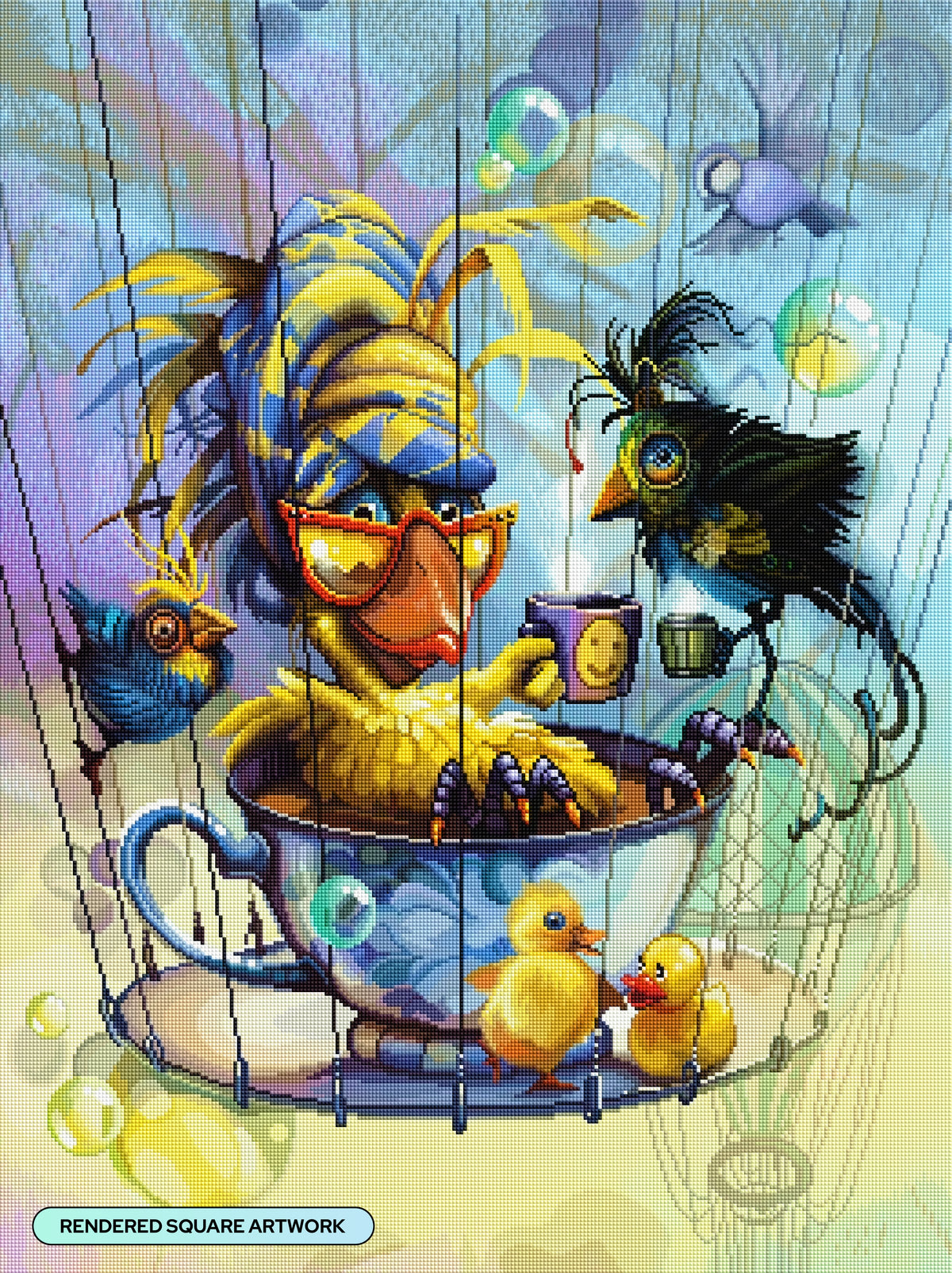 Diamond Painting FLO 25.6" x 34.3" (65cm x 86.9cm) / Square with 89 Colors including 4 ABs and 3 Fairy Dust Diamonds / 91,089