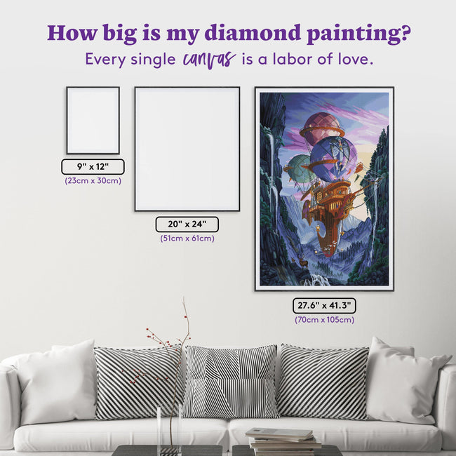 Diamond Painting Floatilla 27.6" x 41.3" (70cm x 105cm) / Square with 59 Colors including 1 ABs and 3 Fairy Dust Diamonds / 118,301