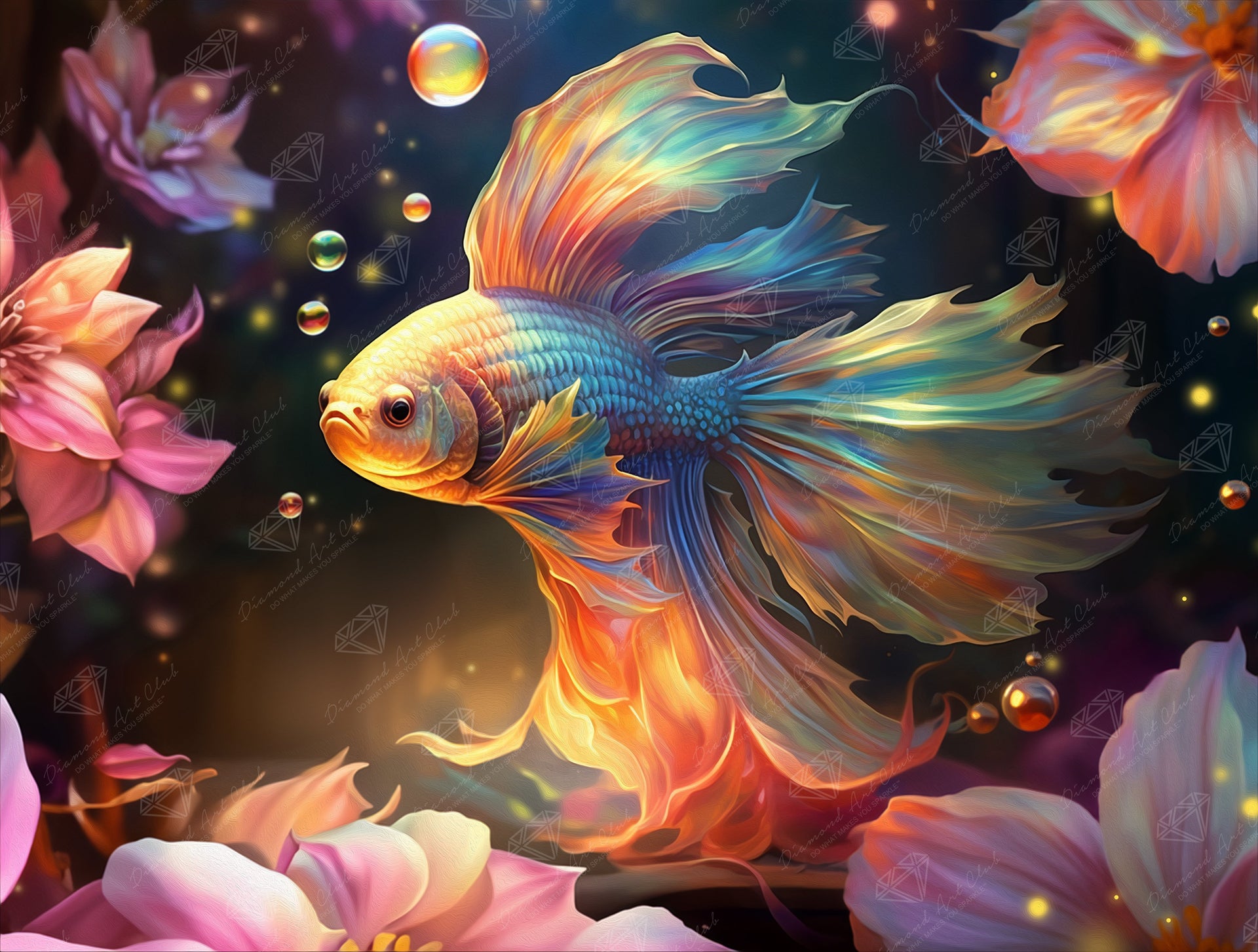 Diamond Painting Flow 29" x 22" (73.7cm x 55.8cm) / Square with 65 Colors including 2 ABs and 4 Fairy Dust Diamonds / 66,304