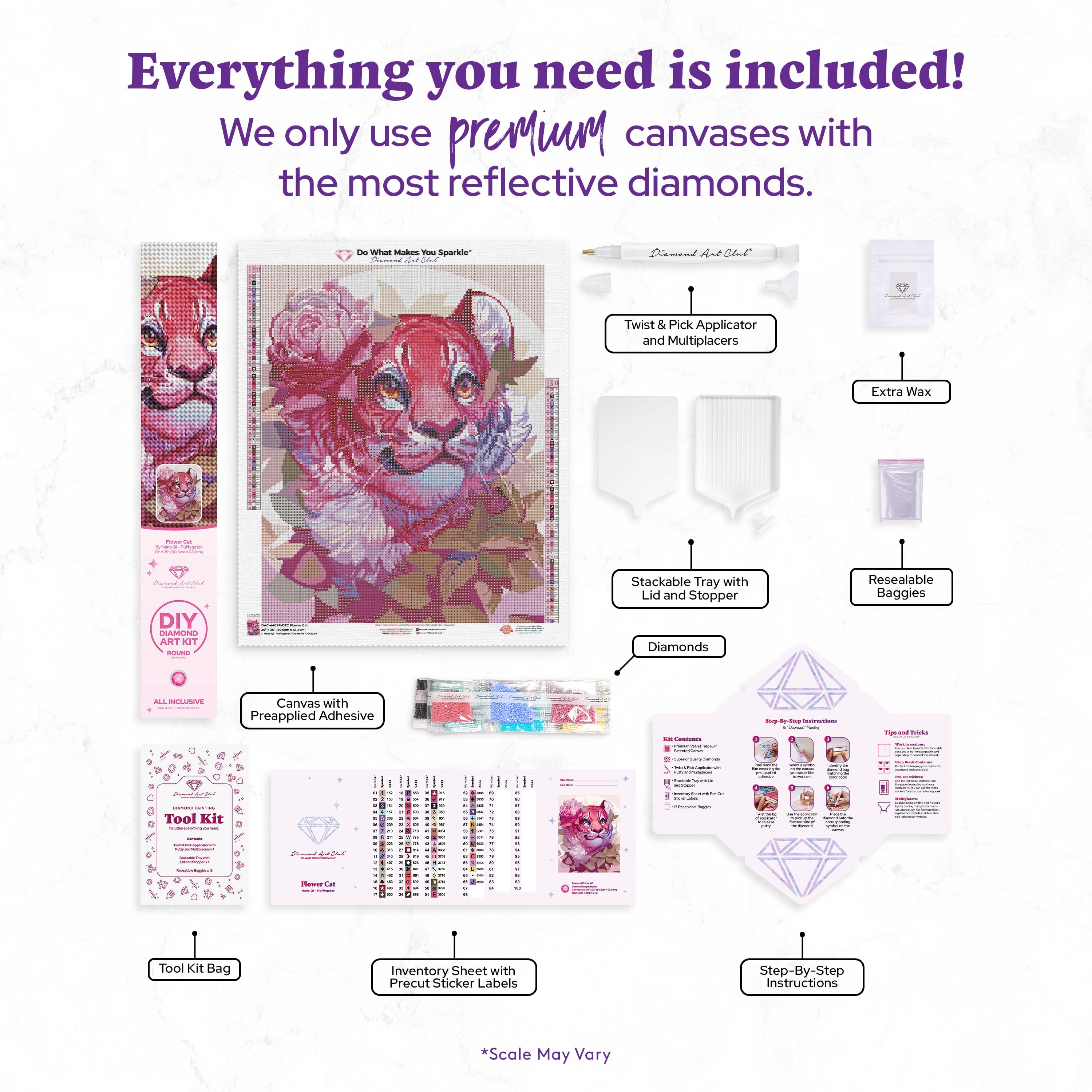 Flower Cat – Diamond Art Club