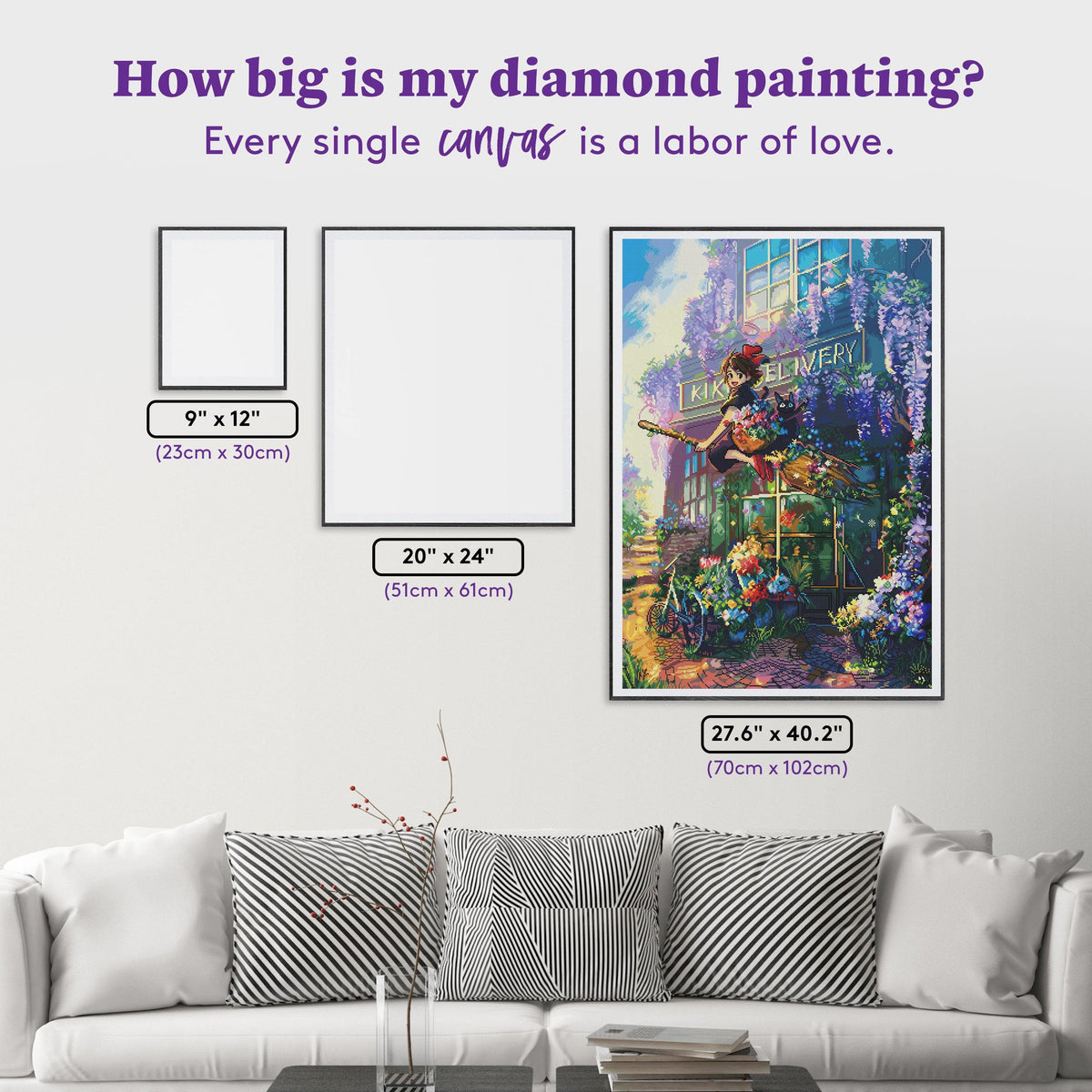 Diamond Painting Flower Delivery 27.6" x 40.2" (70cm x 102cm) / Square with 81 Colors including 7 ABs and 4 Fairy Dust Diamonds / 114,929