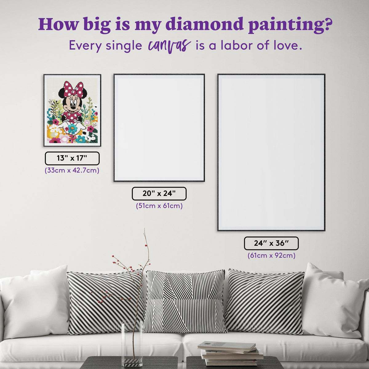 Diamond Painting Flowers for a Friend 13" x 17" (33cm x 42.7cm) / Round with 25 Colors including 3 ABs and 2 Fairy Dust Diamonds / 18,600