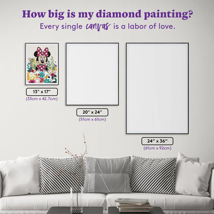 Diamond Painting Flowers for a Friend 13" x 17" (33cm x 42.7cm) / Round with 25 Colors including 3 ABs and 2 Fairy Dust Diamonds / 18,600
