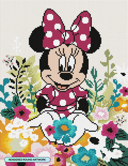 Diamond Painting Flowers for a Friend 13" x 17" (33cm x 42.7cm) / Round with 25 Colors including 3 ABs and 2 Fairy Dust Diamonds / 18,600