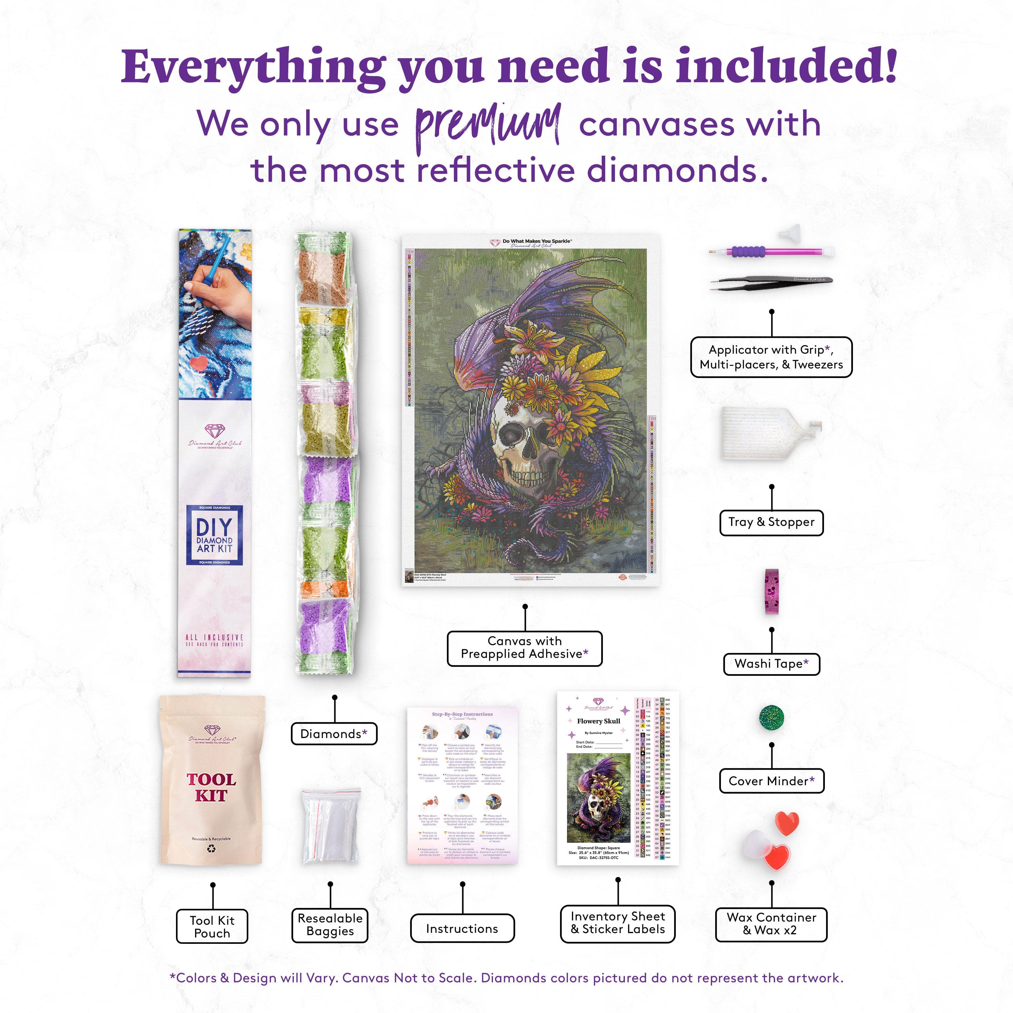 5D DIY Diamond Art Kits, Cartoon Pink and Blue Diamond Crystal