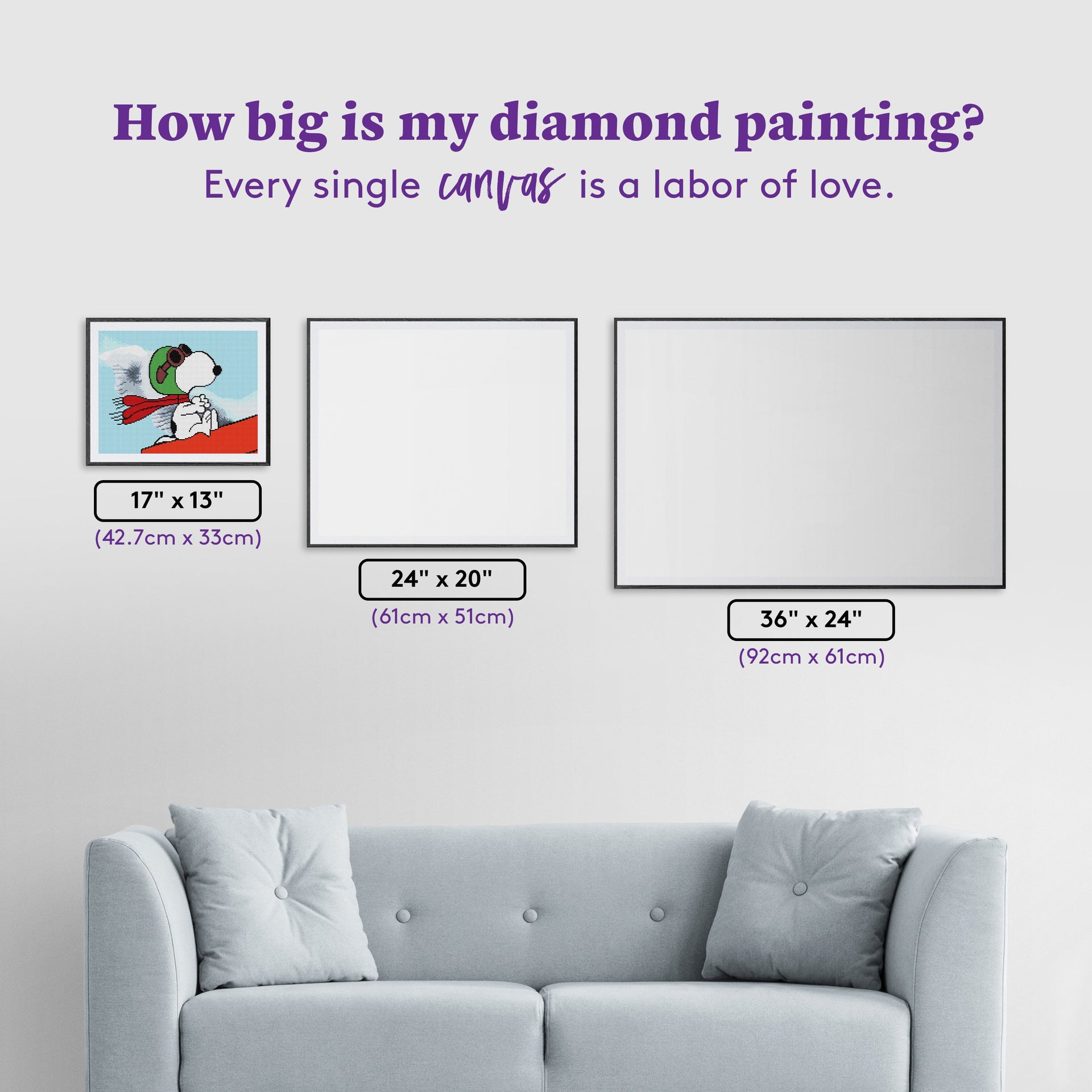 Diamond Painting Flying Ace 17" x 13" (42.7cm x 33cm) / Round With 14 Colors including 2 ABs and 4 Fairy Dust Diamonds / 18,600