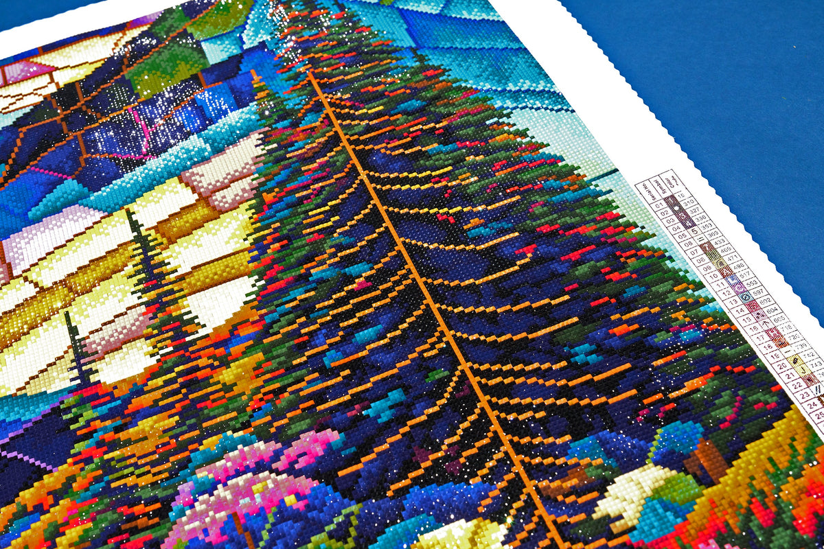 Diamond Painting Follow Your Path to Happiness 35.4" x 27.6" (89.9cm x 69.9cm) / Square with 59 Colors including 3 ABs and 2 Fairy Dust Diamonds / 101,441