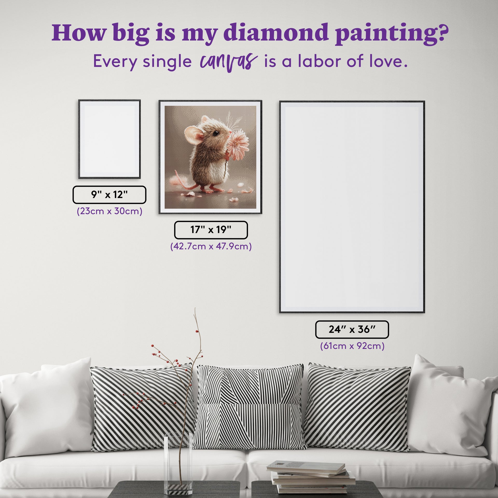 Diamond Painting For Mama 17" x 19" (42.7cm x 47.9cm) / Round with 45 Colors including 1 AB and 3 Fairy Dust Diamonds / 26,970