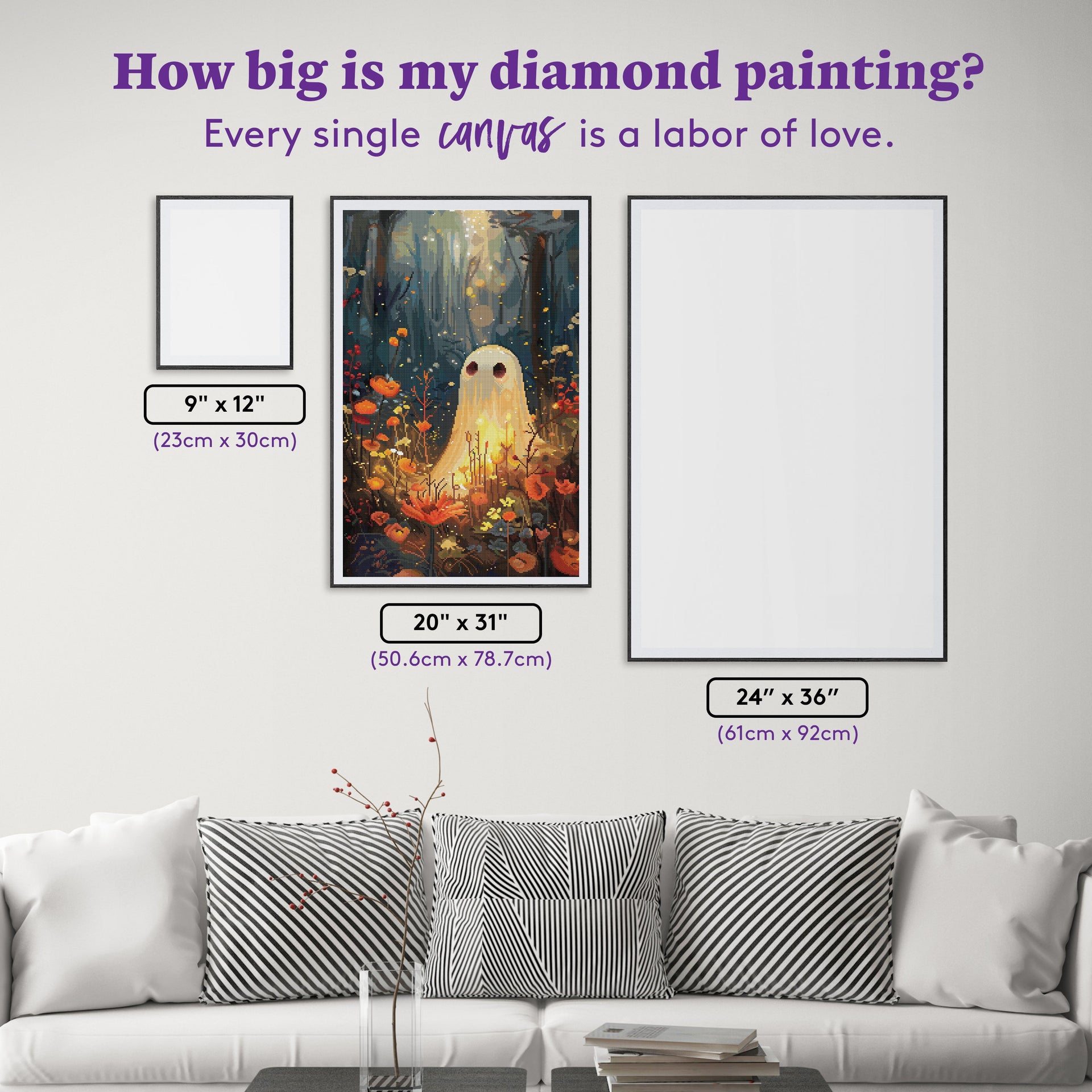 Diamond Painting Forest Spirit 20" x 31" (50.6cm x 78.7cm) / Round with 57 Colors including 2 ABs and 2 Fairy Dust Diamonds / 52,624