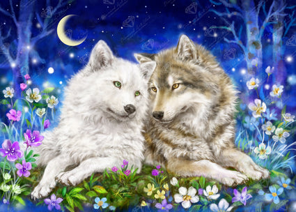 Diamond Painting Forever Love 35.8" x 25.6" (90.8cm x 65cm) / Square With 80 Colors Including 2 ABs and 3 Fairy Dust Diamonds / 95,265