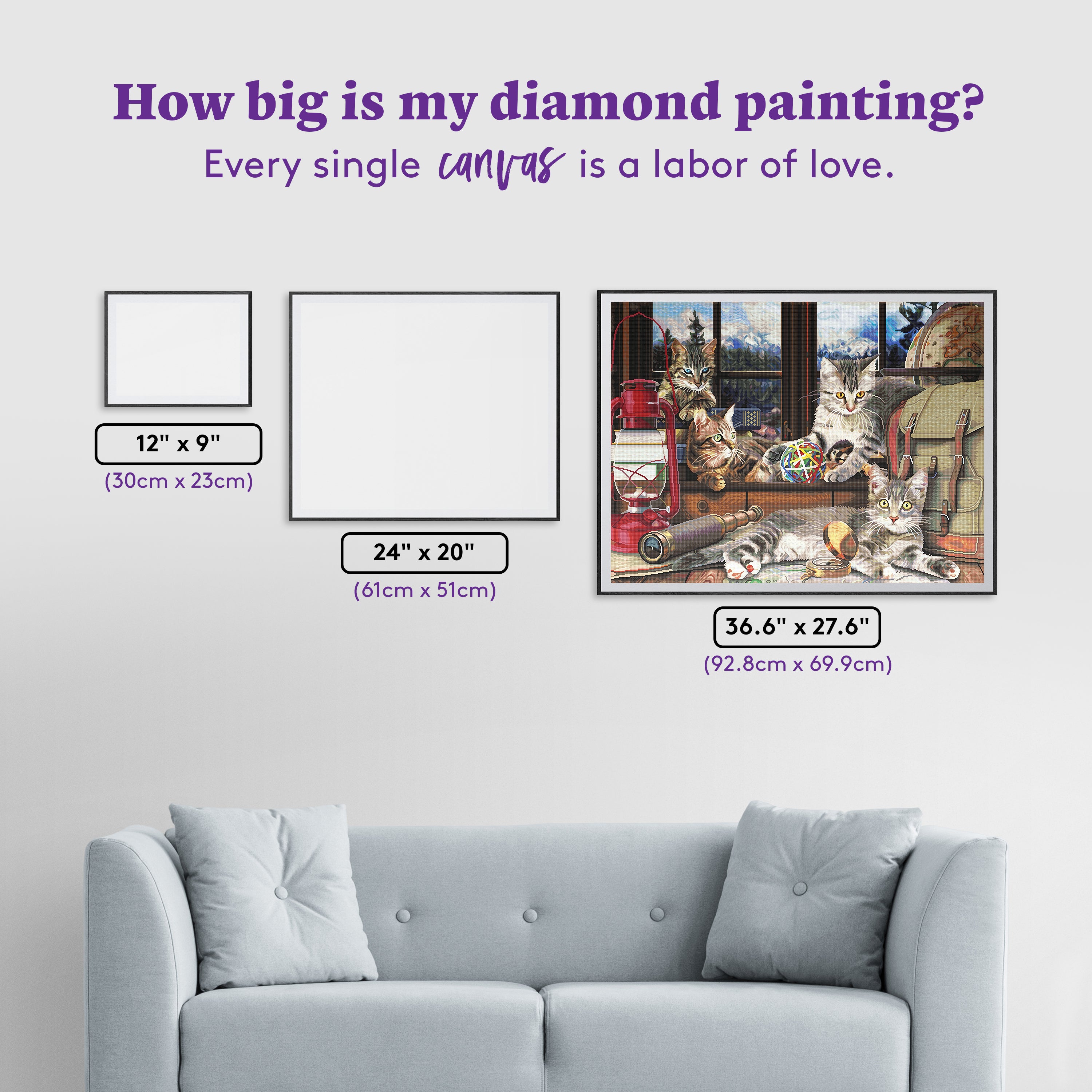 4匹の猫 ダイヤモンドアートキット – Diamond Art Club
